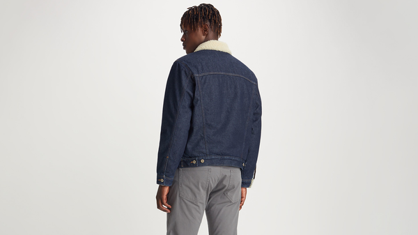 Dockers Original Sherpa Trucker Jacket Regular Fit Blue