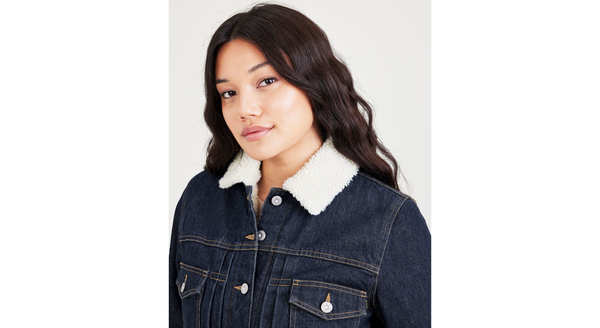 Dockers Original Sherpa Trucker Jacket Regular Fit Blue