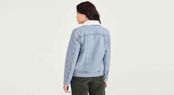 Dockers Original Sherpa Trucker Jacket Regular Fit Blue