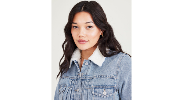Dockers Original Sherpa Trucker Jacket Regular Fit Blue