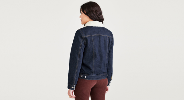 Dockers Original Sherpa Trucker Jacket Regular Fit Blue