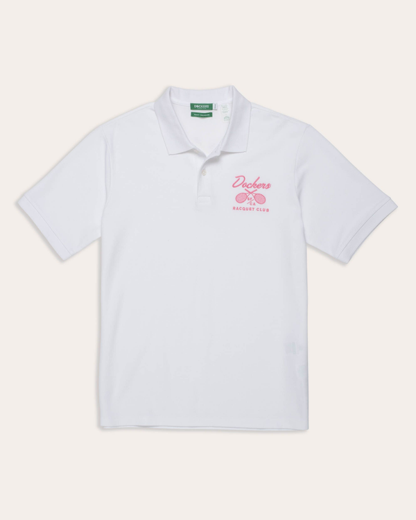 Dockers Racquet Club All Court Polo Regular Fit Lucent White