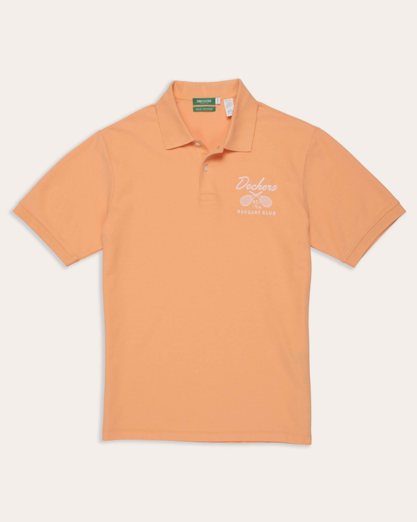 Dockers Racquet Club All Court Polo Regular Fit Orange Chiffon