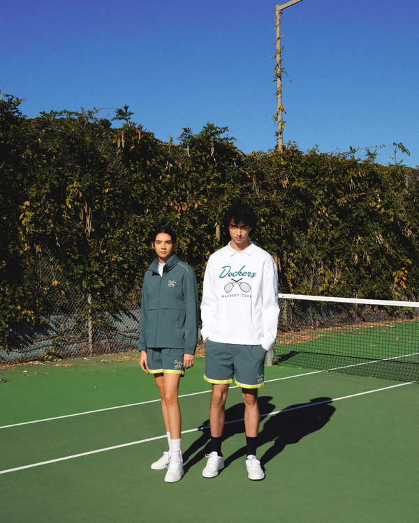 Dockers Racquet Club Retro 5.5" Short Relaxed Fit Green Heron