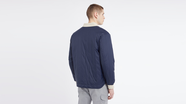 Dockers Recycled Nylon Channel Quilted Bomber Jacket Blue