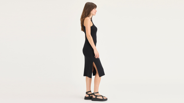 Dockers Rib Knit Tank Dress With Lofi Knit Slim Fit Beautiful Black