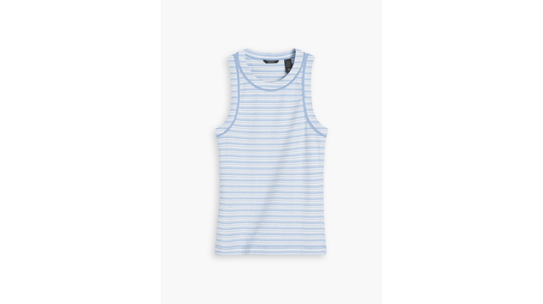 Dockers Rib Tank With Lofi Knit Slim Fit Azure Plaid Blue