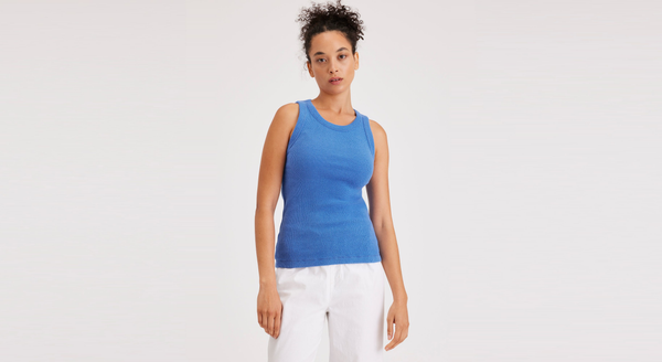Dockers Rib Tank with Lofi Knit Slim Fit Ceramic Blue
