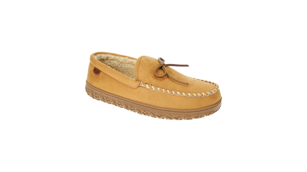 Dockers Rugged Microsuede Boater Moccasin Slippers Tan