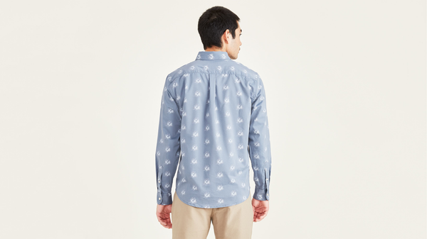 Dockers Signature Comfort Flex Shirt Classic Fit Blue