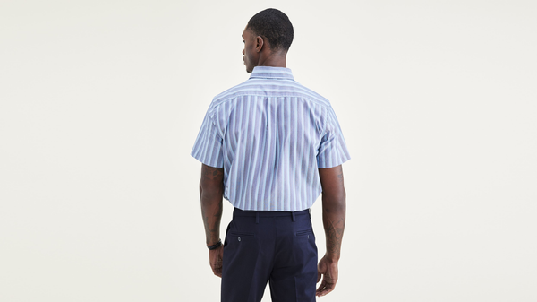 Dockers Signature Comfort Flex Shirt Classic Fit Blue
