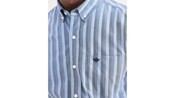 Dockers Signature Comfort Flex Shirt Classic Fit Blue