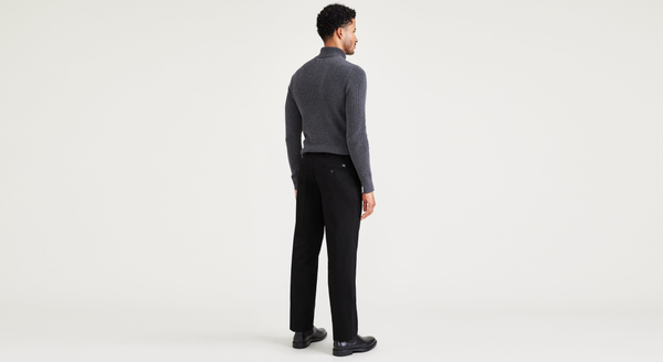 Dockers Signature Iron Free Khakis Pleated Classic Fit With Stain Defender® (Big And Tall) Beautiful Black