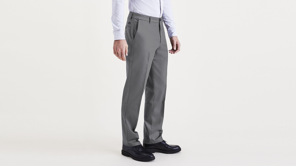 Dockers Signature Iron Free Khakis Straight Fit With Stain Defender® (Big And Tall) Grey