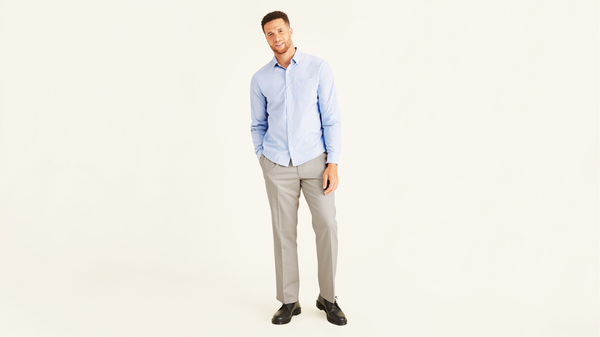 Dockers Signature Khakis Pleated Classic Fit (Big and Tall) Tan