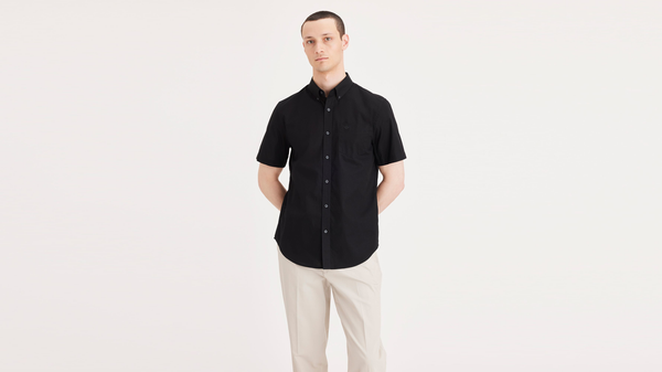 Dockers Signature Stain Defender Shirt Classic Fit Beautiful Black