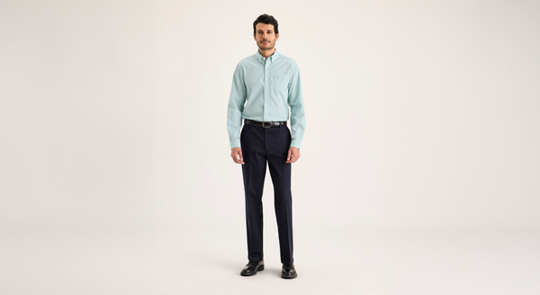 Dockers Signature Stain Defender Shirt Classic Fit Blue