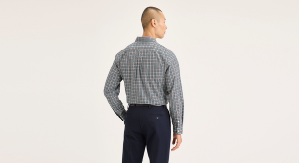 Dockers Signature Stain Defender Shirt Classic Fit Blue