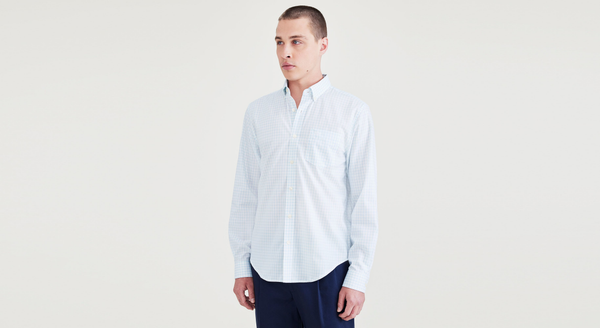 Dockers Signature Stain Defender Shirt Classic Fit Bluebell