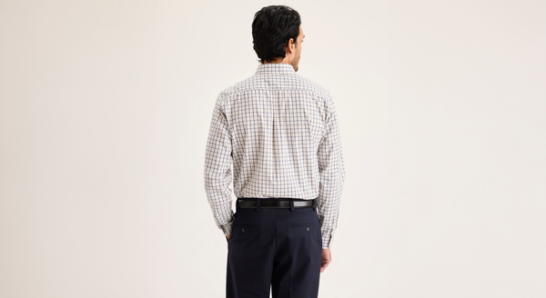 Dockers Signature Stain Defender Shirt Classic Fit Sahara Khaki