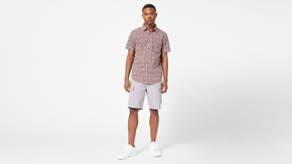 Dockers Smart 360 Tech Cargo 9" Shorts (Big and Tall) Grey