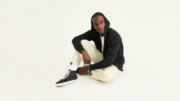 Dockers Sport Full Zip Hoodie Regular Fit Mineral Black