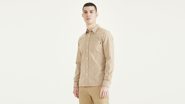 Dockers Stretch Oxford Shirt Slim Fit Petaluma Sahara Khaki