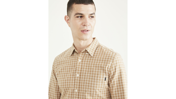 Dockers Stretch Oxford Shirt Slim Fit Petaluma Sahara Khaki