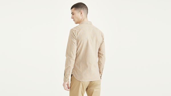 Dockers Stretch Oxford Shirt Slim Fit Petaluma Sahara Khaki