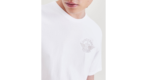 Dockers Wings & Anchor Graphic Tee Slim Fit Lucent White