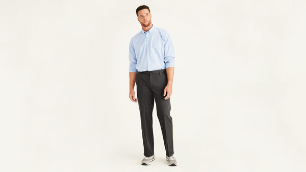 Dockers Workday Khakis Classic Fit (Big and Tall) Grey