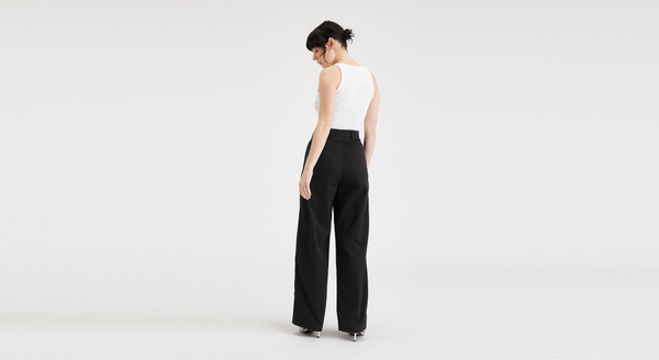 Dockers Beale Pleated Chino High Wide Fit Beautiful Black