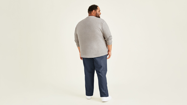 Dockers Comfort Knit Chinos Straight Fit (Big And Tall) Blue