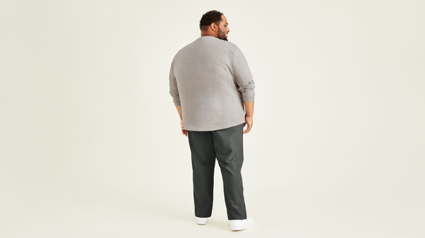 Dockers Comfort Knit Chinos Straight Fit (Big And Tall) Grey