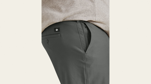 Dockers Comfort Knit Chinos Straight Fit (Big And Tall) Grey
