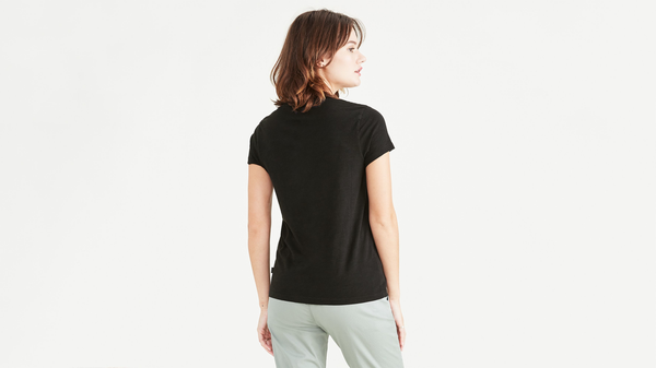 Dockers Favorite V-Neck Tee Shirt Slim Fit Beautiful Black