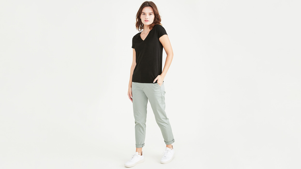 Dockers Favorite V-Neck Tee Shirt Slim Fit Beautiful Black