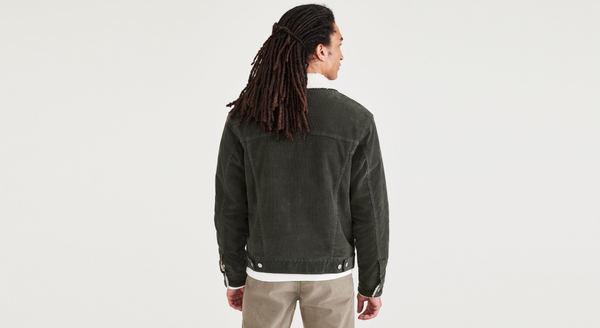 Dockers Original Sherpa Trucker Jacket Regular Fit Green
