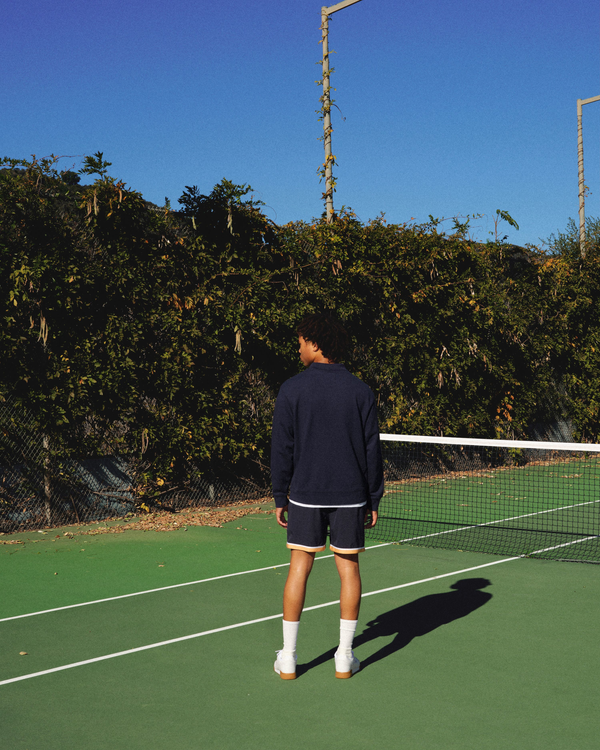 Dockers Racquet Club Collared Sweatshirt Relaxed Fit Blue