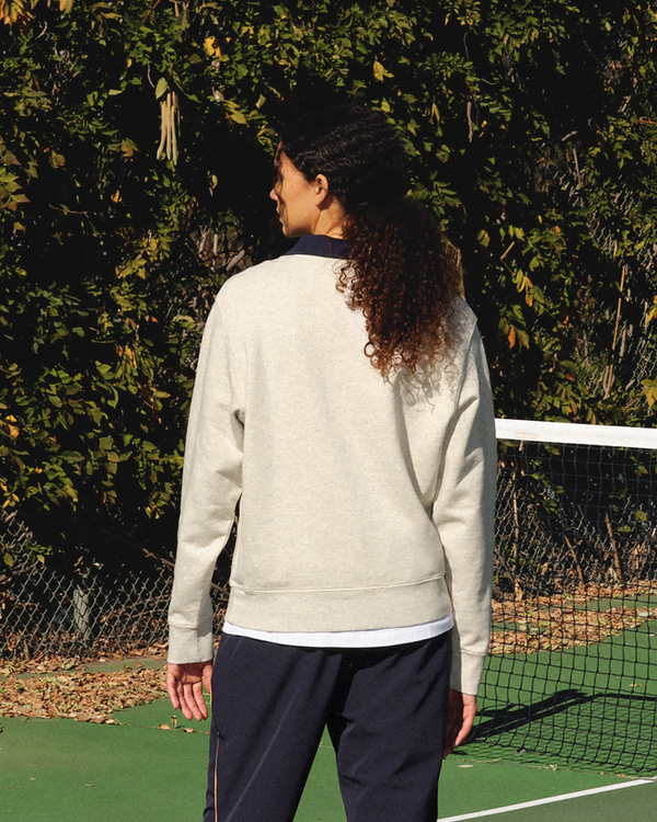 Dockers Racquet Club Collared Sweatshirt Relaxed Fit Grey