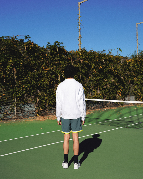 Dockers Racquet Club Collared Sweatshirt Relaxed Fit Lucent White