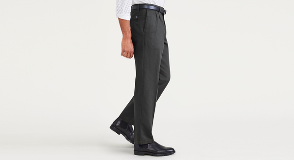 Dockers Signature Iron Free Khakis Pleated Classic Fit With Stain Defender® (Big And Tall) Grey