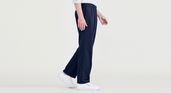 Dockers Signature Iron Free Khakis Pleated Classic Fit With Stain Defender® Blue